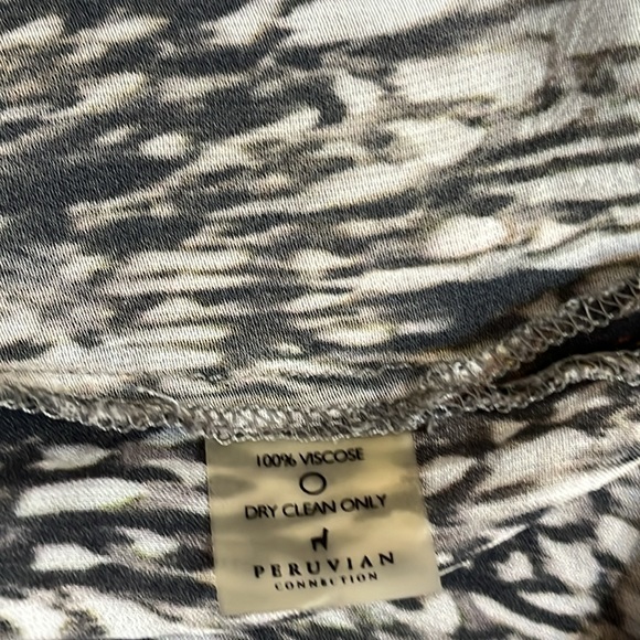 Peruvian Connection Long Sleeve Button Up Blouse Top Animal Print Women Size XL - Picture 9 of 9